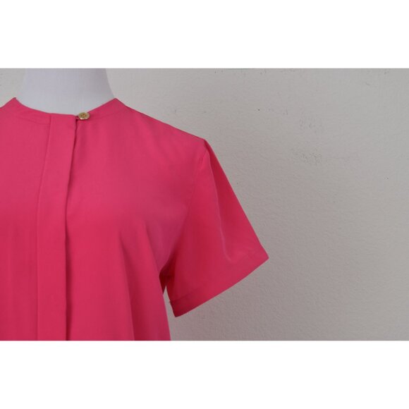 Vintage 80s Button‎ Polyester Blouse size 8 - Picture 4 of 10